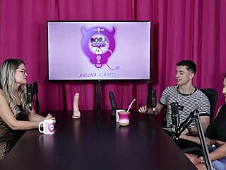 Bi guy models sheer red lingerie