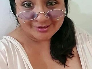 Selfie swallow with big tits