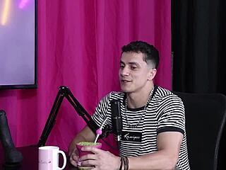 Bi guy models sheer red lingerie