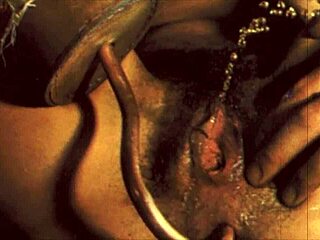 Vintage Bizarre Threesome with Hairy Masked Group - What a Freaky Scene!