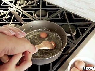 Stepmom flaunted her breasts while deepthroating hard