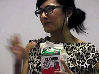 black haired lesbian gets pussy licked in cafe with toys and fingering