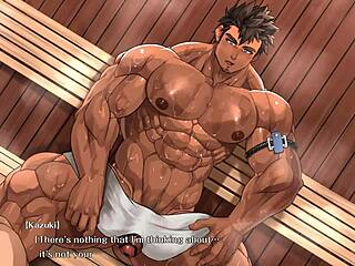 What happens when a buff guy meets a young lad in a steamy sauna?