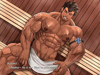 What happens when a buff guy meets a young lad in a steamy sauna?