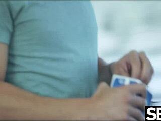 Beautiful black Brazilian babe craves cock in kitchen