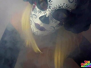 Halloween Slut Gets Creampied in Wild Three-Way Orgy with Toys