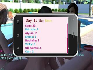 A wife and her stepmother share an erotic game adventure in part 64