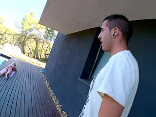 Hardcore Poolside Action with Oral and Cum in Mouth Explosion