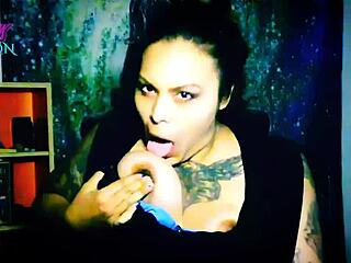 Sexy latina striptease in lingerie