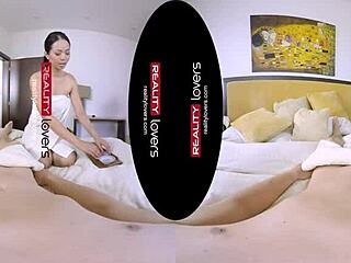 In this reality scene, a thai girl rides cowgirl with intense passion.