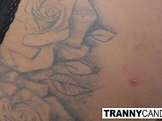 Luana Alves strokes her hard cock till she explodes! 💦