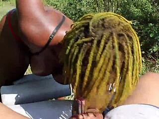 Poizon Ivy Sucks Big Black Cock On Highway