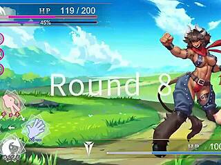 muscle girl minos-chan gets fucked in hentai game