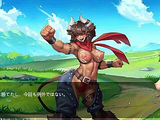 muscle girl minos-chan gets fucked in hentai game