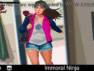 immoral ninja explores erotic oral comedy in a neutral adventure