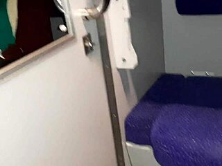 stranger and fellow traveler make me cum in train compartment, wow! 😍