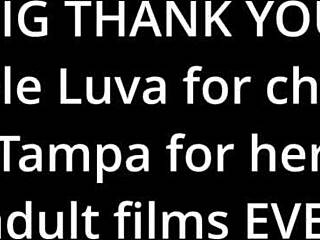 Nicole luva masturbates alone on couch with hitachi wand, moaning to orgasm.