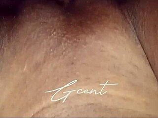 African beauty rides wet pussy in detailed close-up penetration