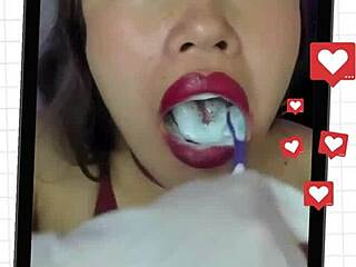 yo, wanna see this slut deepthroat and play anal in compilation?