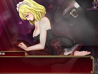 Black smith in lingerie reaches climax on sofa