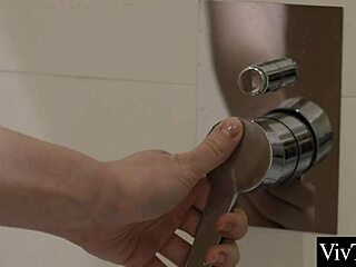 gorgeous blonde in lingerie eats her lover's pussy like this