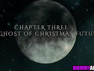 Milf step mom intensely ass fucked by masked ghost during Christmas