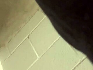 Big booty neighbor gets bent over and fucked at the stairs.