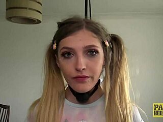 Sub Rhiannon Ryder Bound Tight and Filled with Cum