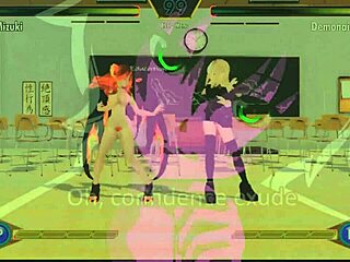 Horny gaming hentai fighter game H3Video1 gets wild in action