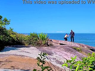 Deep Throat Surprise in Public for Stranger