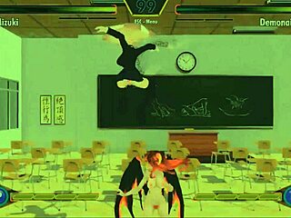 Horny gaming hentai fighter game H3Video1 gets wild in action