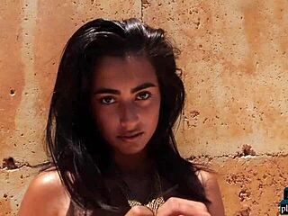 Petite Latina Katherinne Sofia Strips Naked for Playboy Showing All