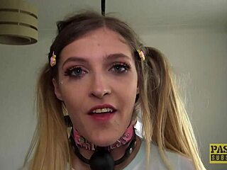 Sub Rhiannon Ryder Bound Tight and Filled with Cum