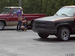 Watch this latina suck cock in the parking lot? So hot!