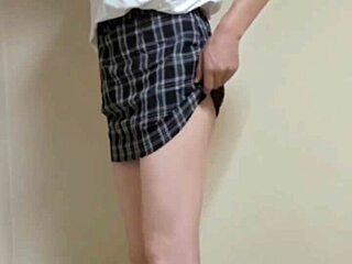 Chinese Ladyboy Ting Xuan Sucks and Takes Huge Toy in Anal