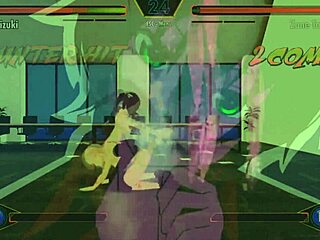 Horny gaming hentai fighter game H3Video1 gets wild in action