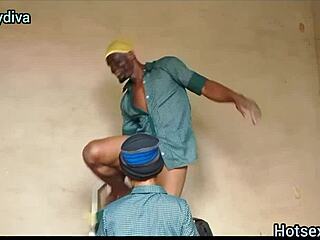 uh, girl got creamy hairy pussy slammed by student... almost caught by mom