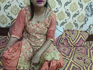 Hey, Indian stepmom caught pissing in clear Hindi audio video