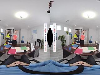 i'm abby adams giving you a handjob and fucking in your office with my small tits