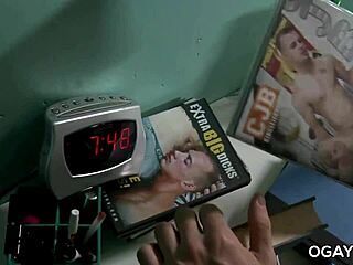 Twink Archer Hart feels aroused watching gay porn