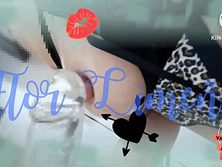 A gift for love day with oiled peruvian tits nipples and dildo in bath