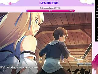 Wow, watch Vtuber Lewdneko moan in cute anime creampie action!