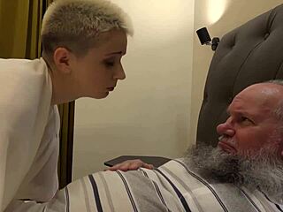 crazy old guy bangs young teen with juicy cumshot finish