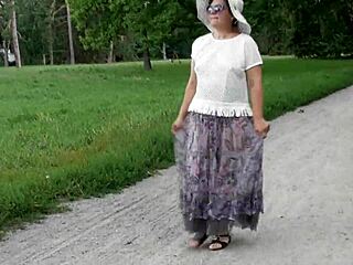 wife flaunts transparent dress in public park 😳