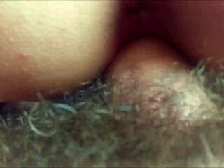 My girlfriend’s tight hole was practically begging for it on that noisy bed