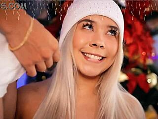 Damn! This blonde college girl acts like a total whore online!