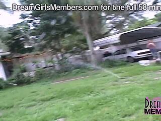 wet t-shirt flashing in public, neighbors hate it. i just can’t stop!