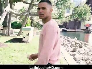 Straight Spanish Latino twink has sex with gay stranger for cash in POV