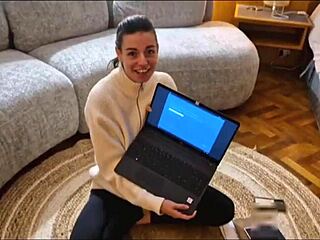 Whoa! Amateur Brunette Takes Pipe and Sodo with Cum in Mouth Swallow