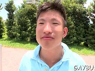 Whoa! Blindfolded stud tricked into gay oral by hunk!